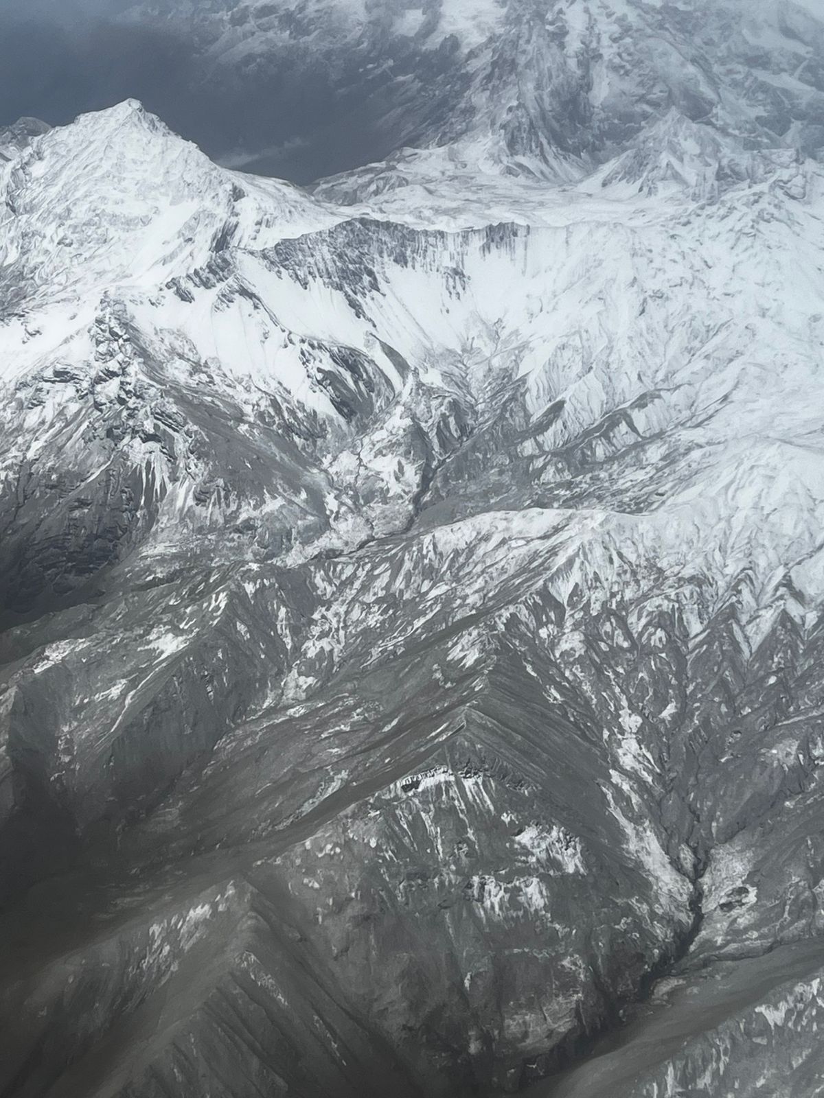 Andes mountains from above